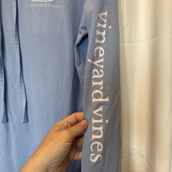 Vineyard Vines Edgartown Lightweight Hoodie Women's Small Light Blue Whale - Picture 5 of 9